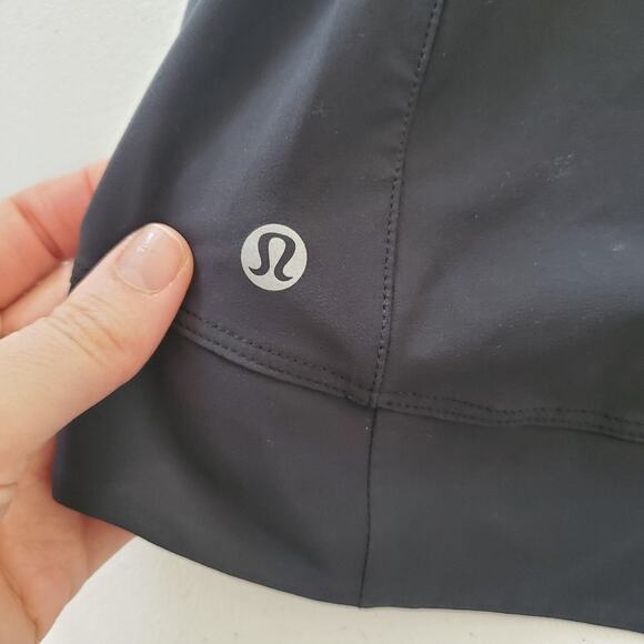 Lululemon Vest Womens Size 6 Black Zip Front Funnel Collar Ruched Back Pockets - Picture 6 of 7